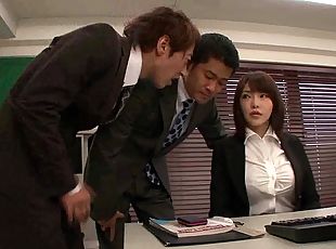 Japanese in pantyhose office sex